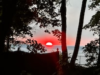 Beautiful sunset from the deck
