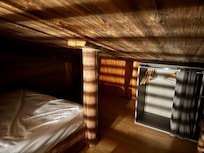 The sloping roof in bedroom 2