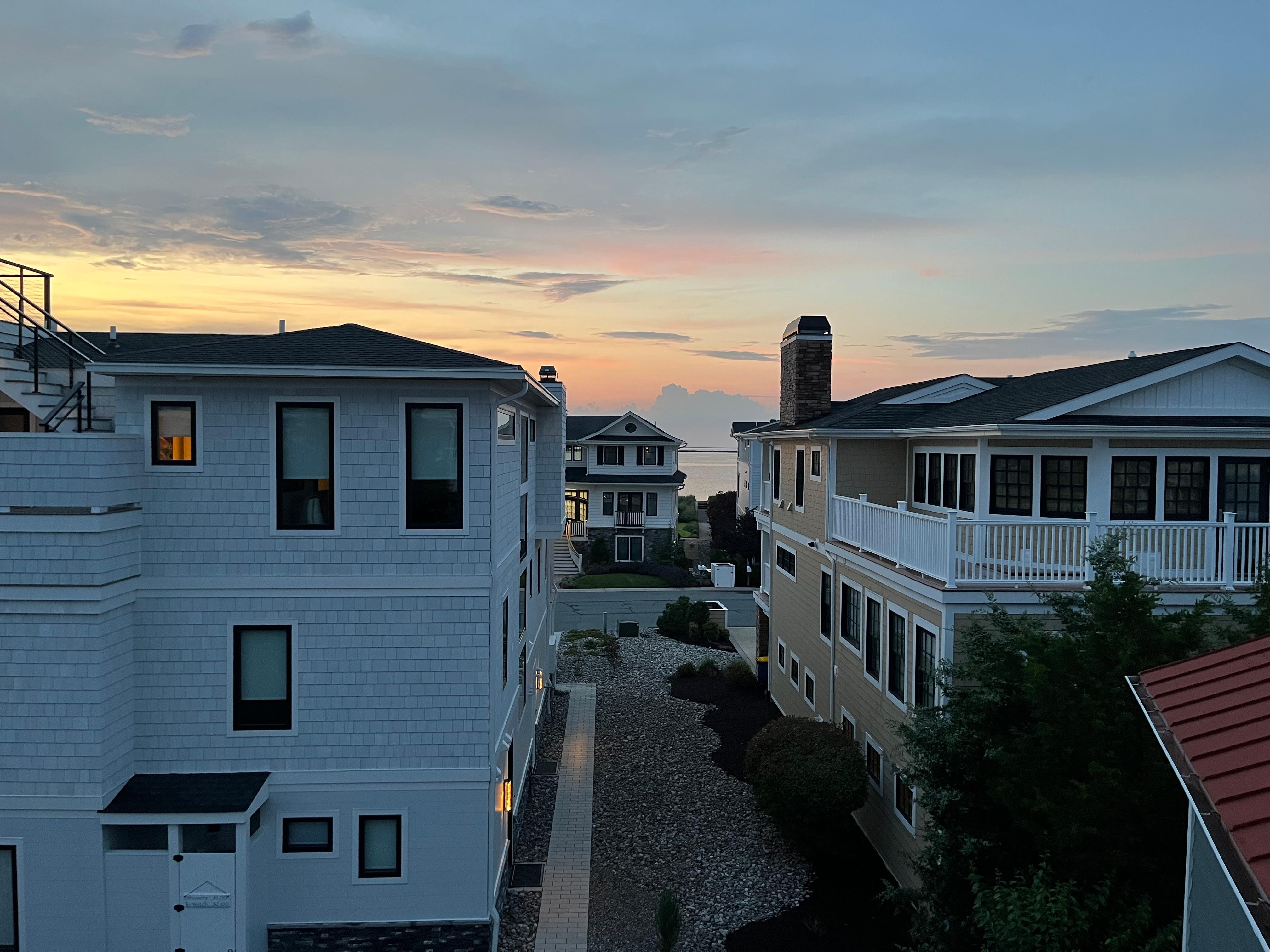 Sunset from the rooftop deck