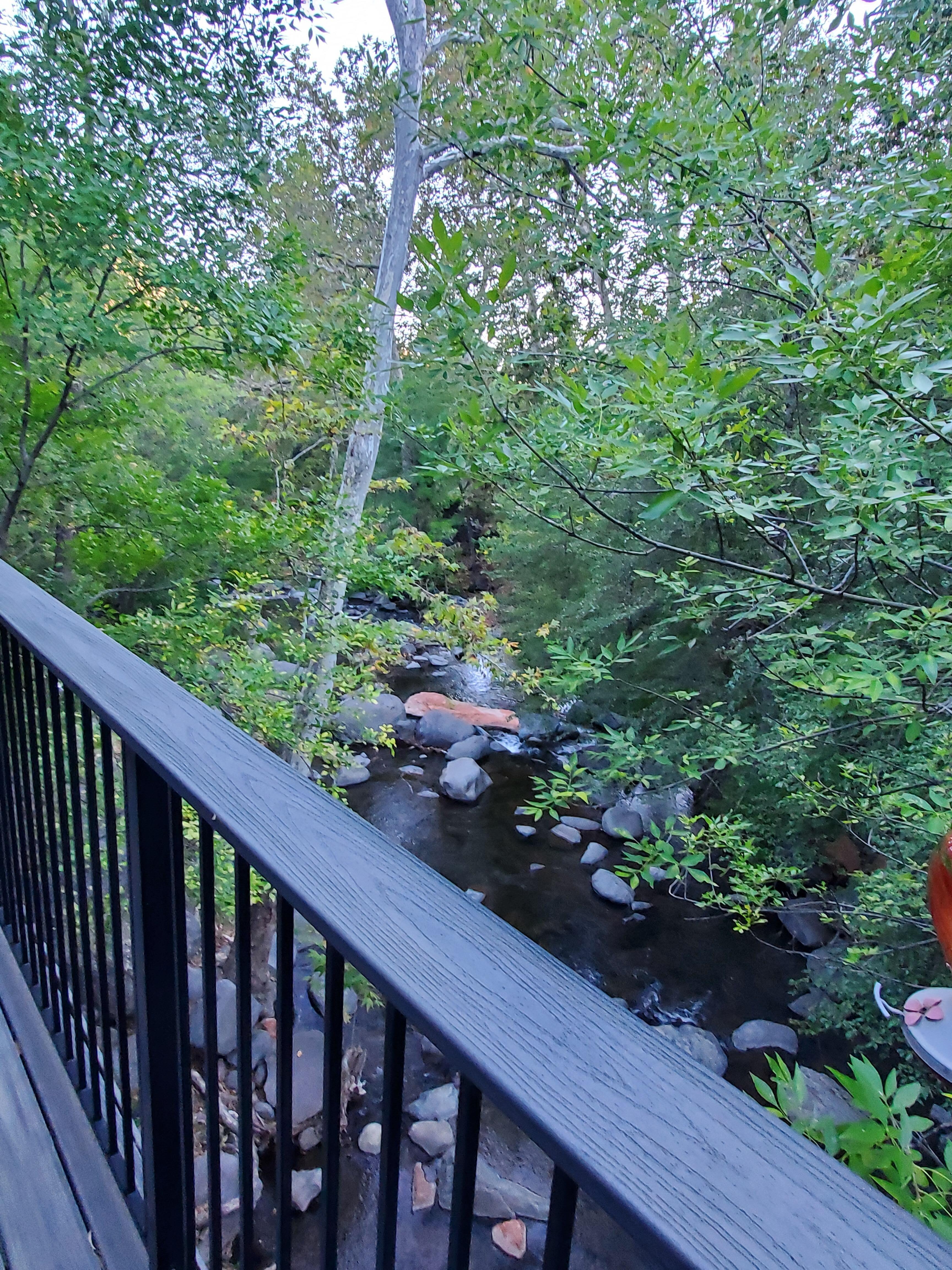 Creek view from upper and lower decks