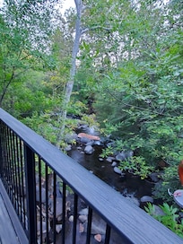 Creek view from upper and lower decks