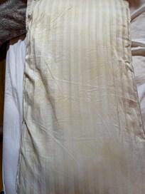 very stained pillow