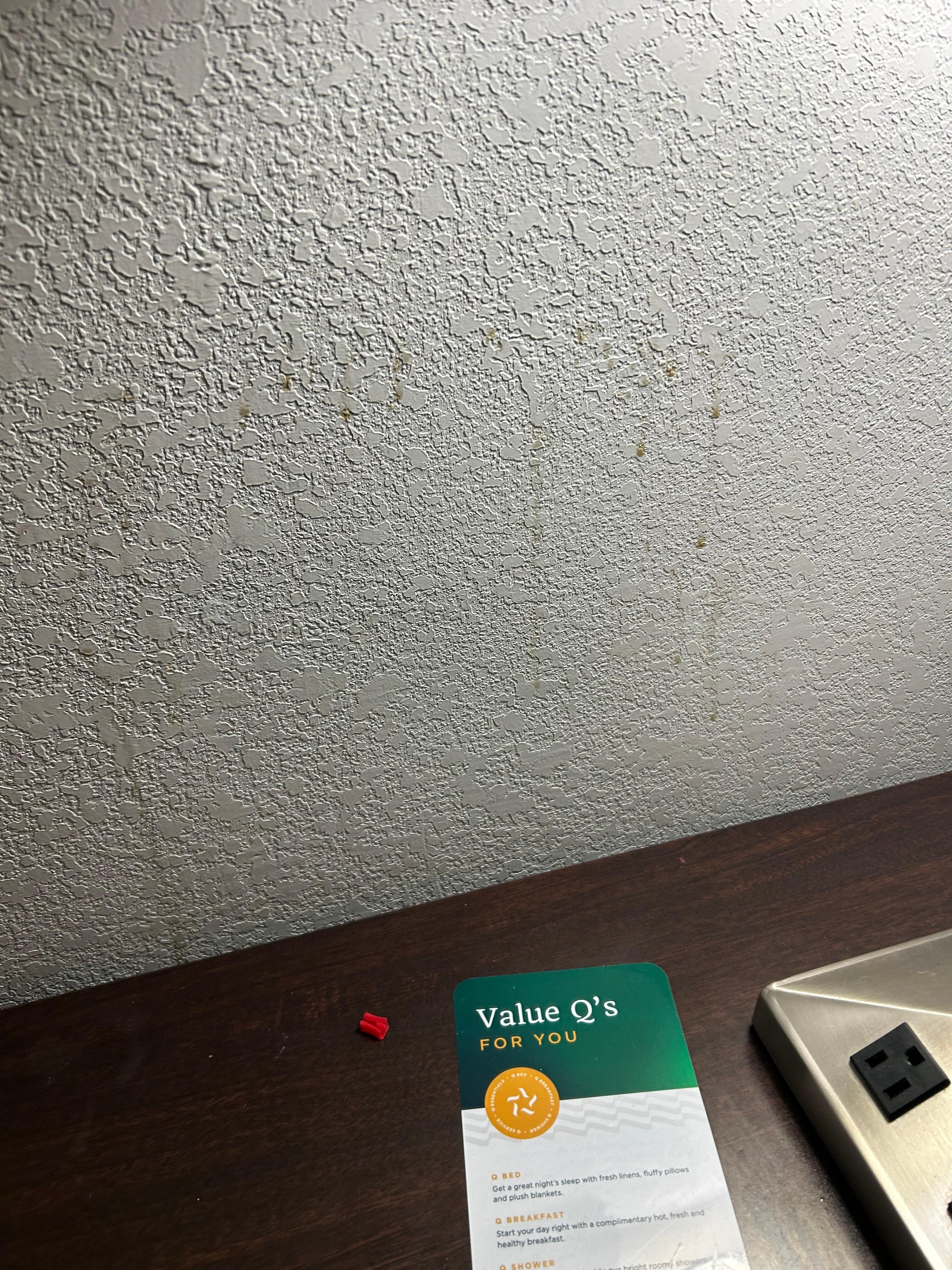 Brown splashes on wall