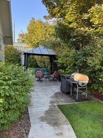 Bbq area seating area cool and comfortable