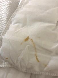 stained comforter