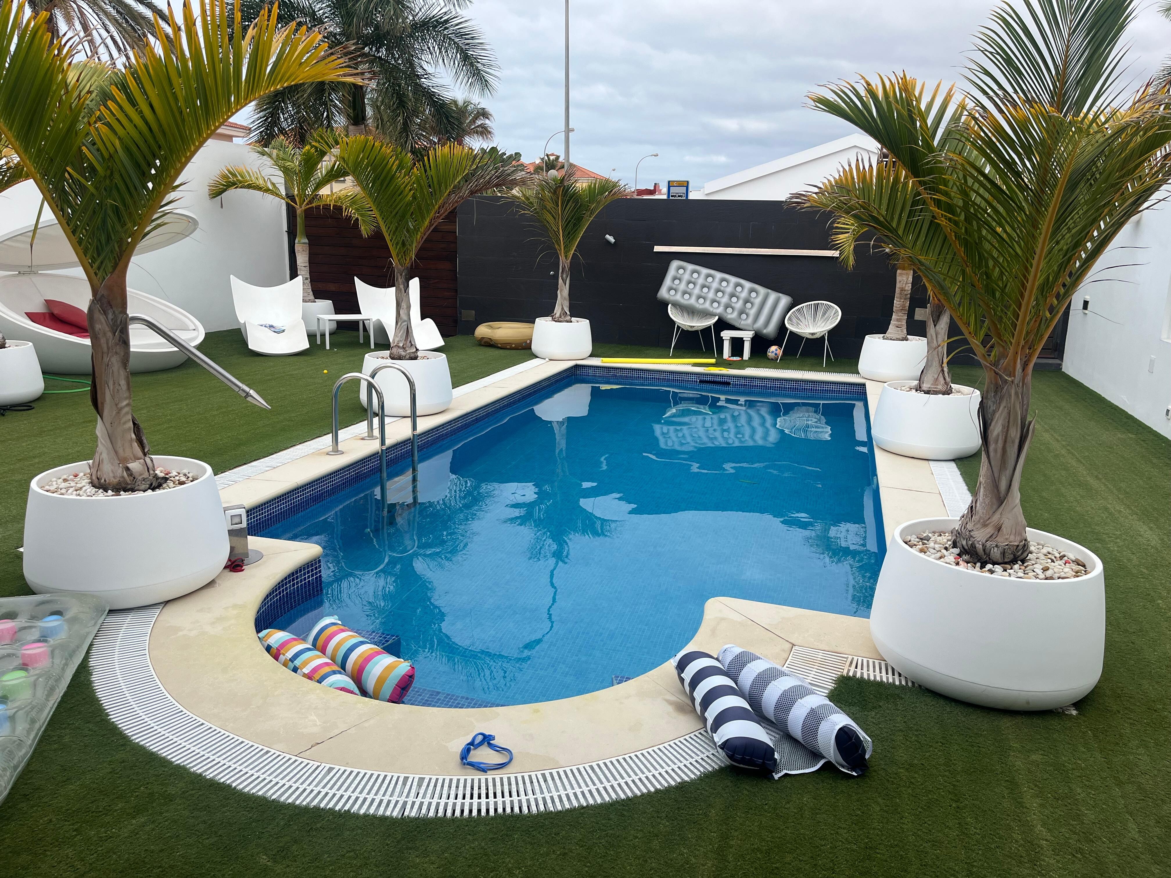 The heated pool