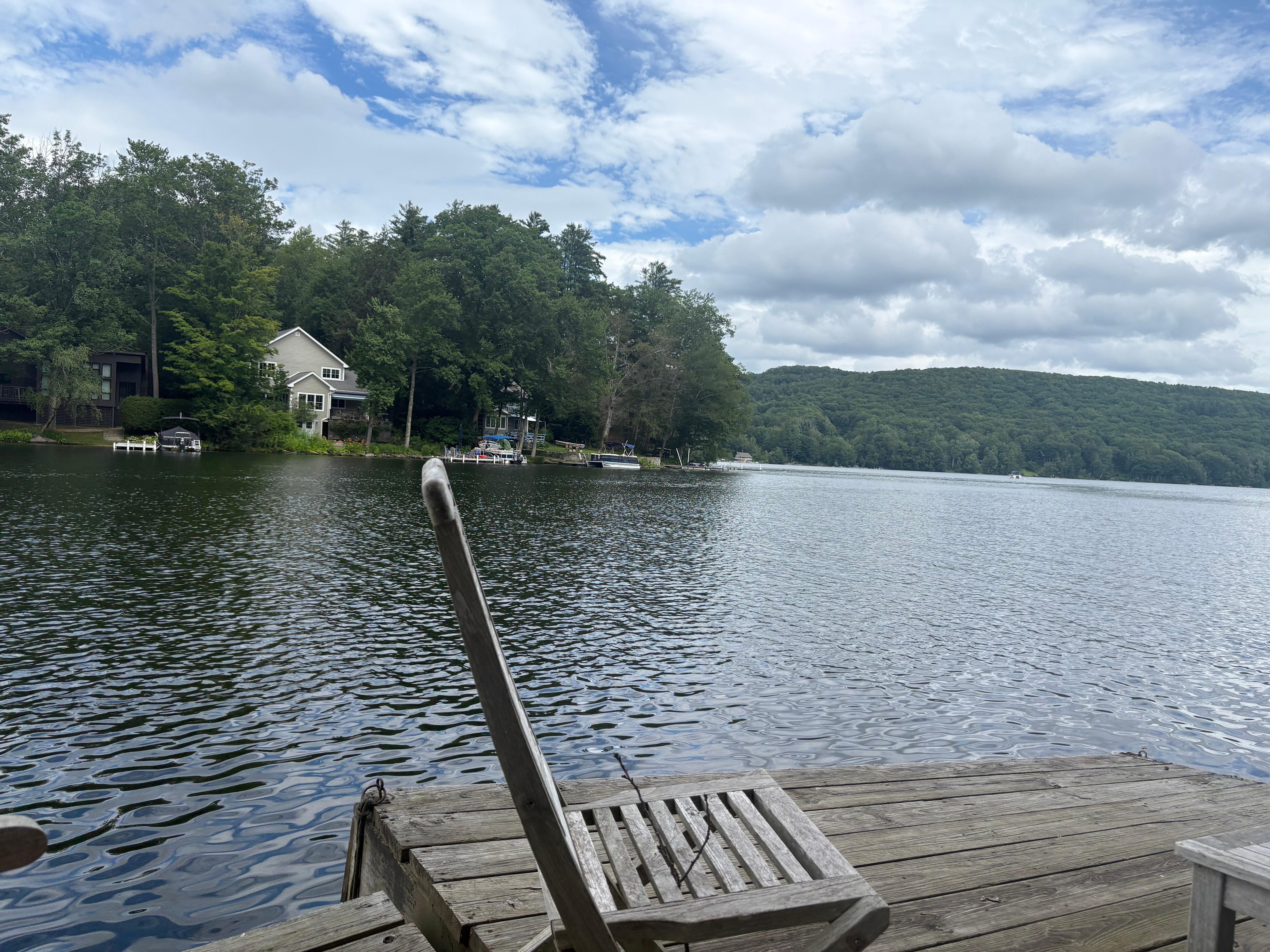 View of lake from one of the home’s 2 docks