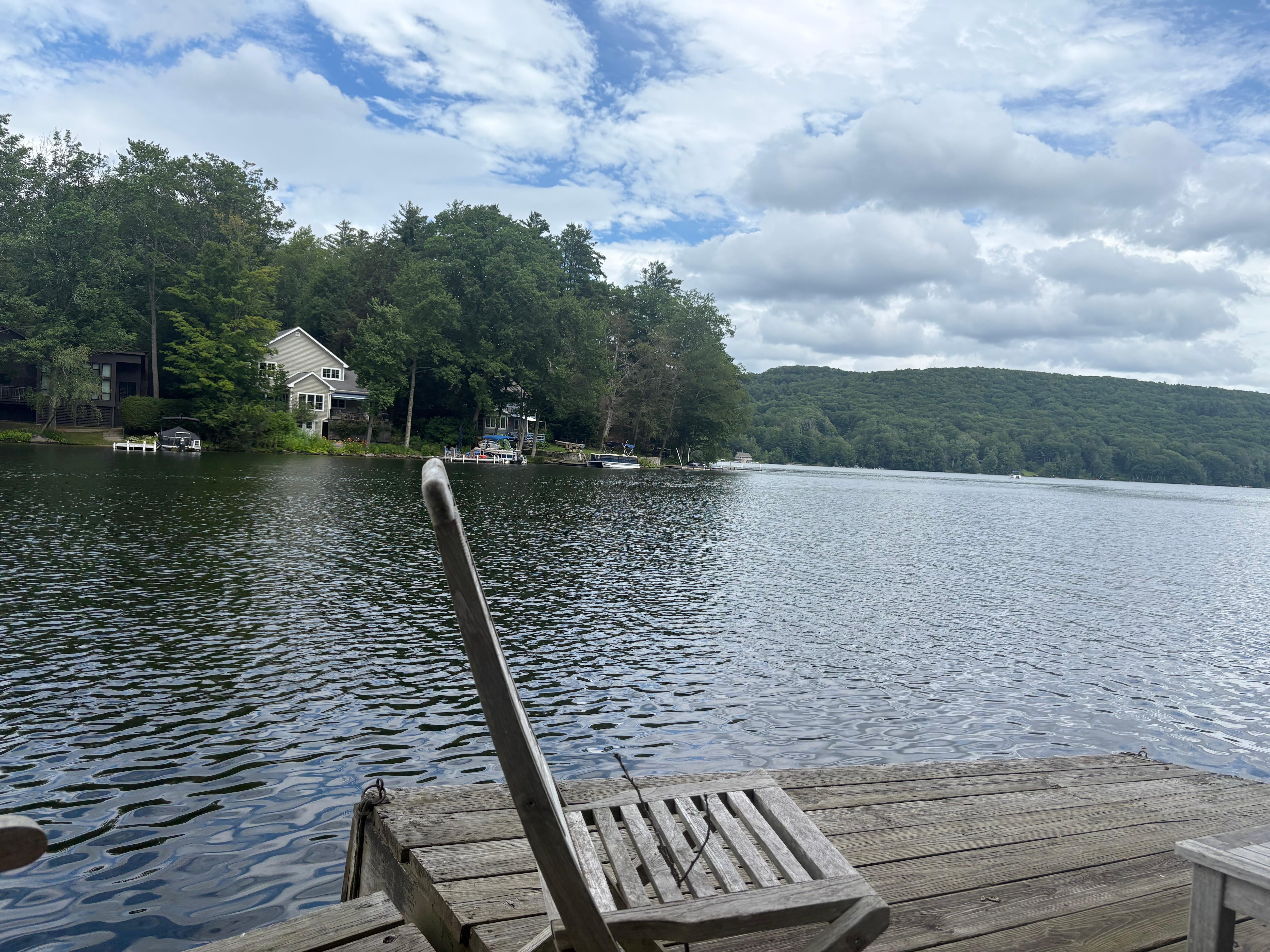 View of lake from one of the home’s 2 docks