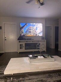 One of the tv's in the house. There is another in the master bedroom.