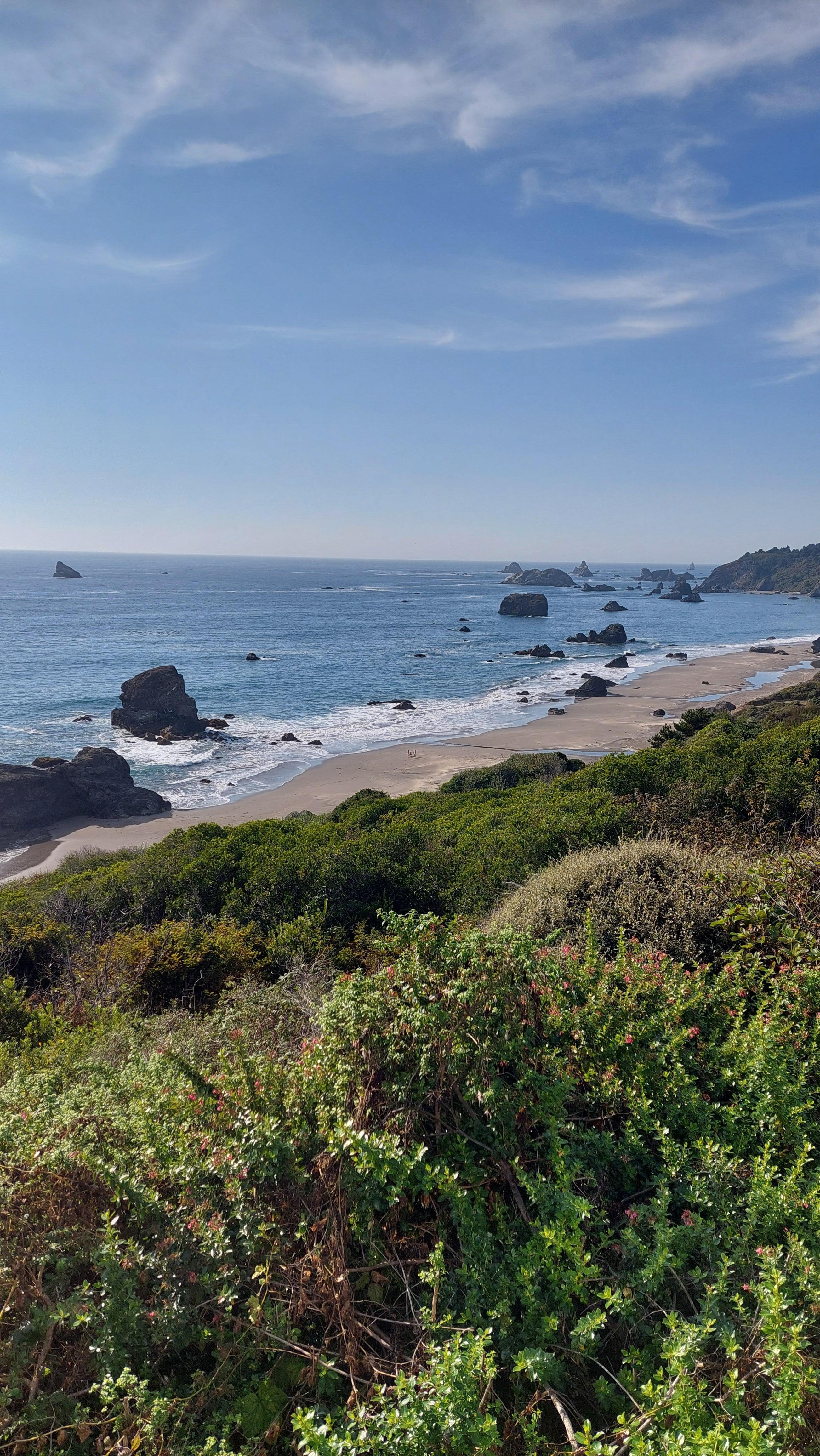 Another view from the deck of the beach below.