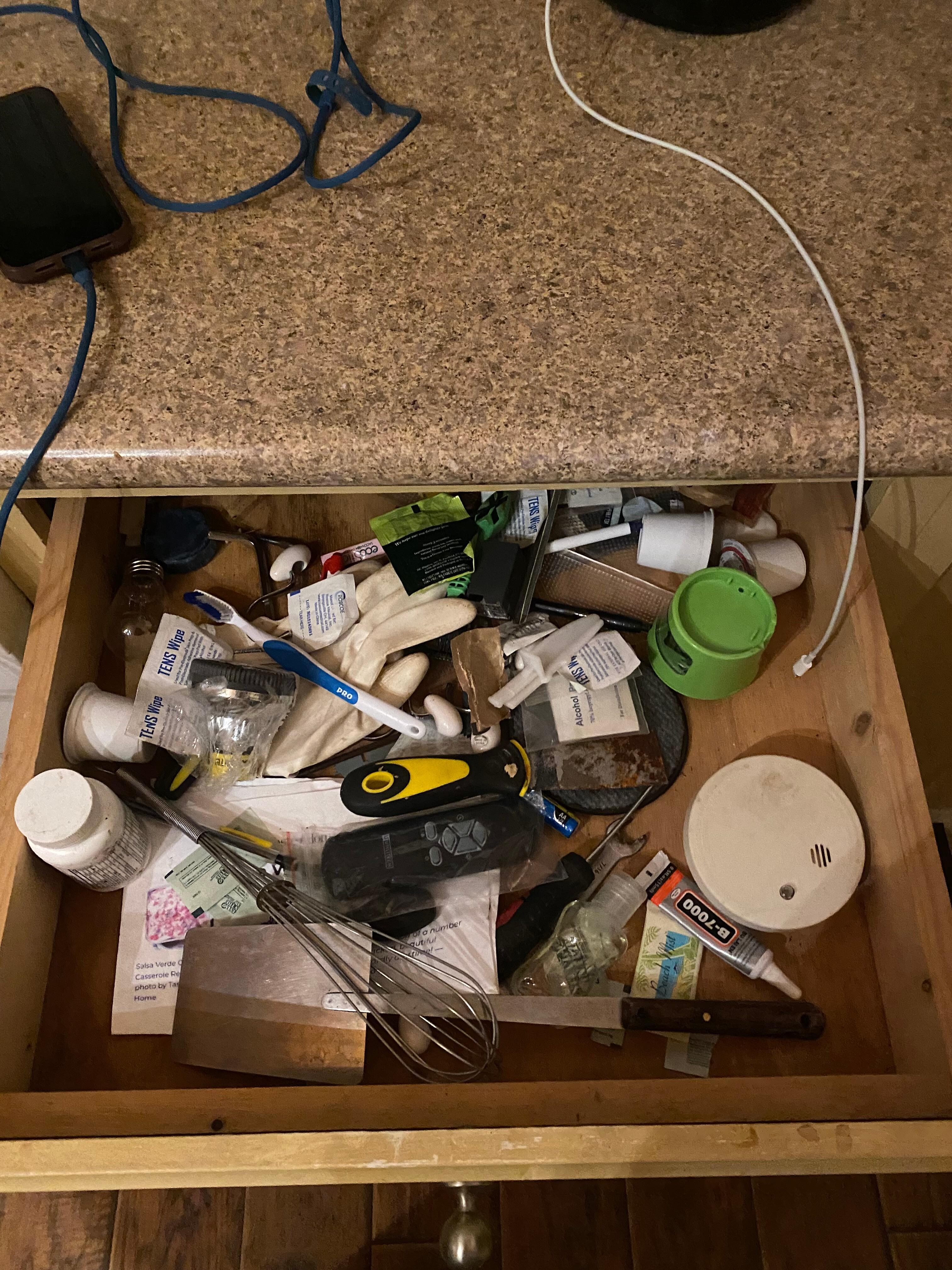Personal belongings everywhere you look