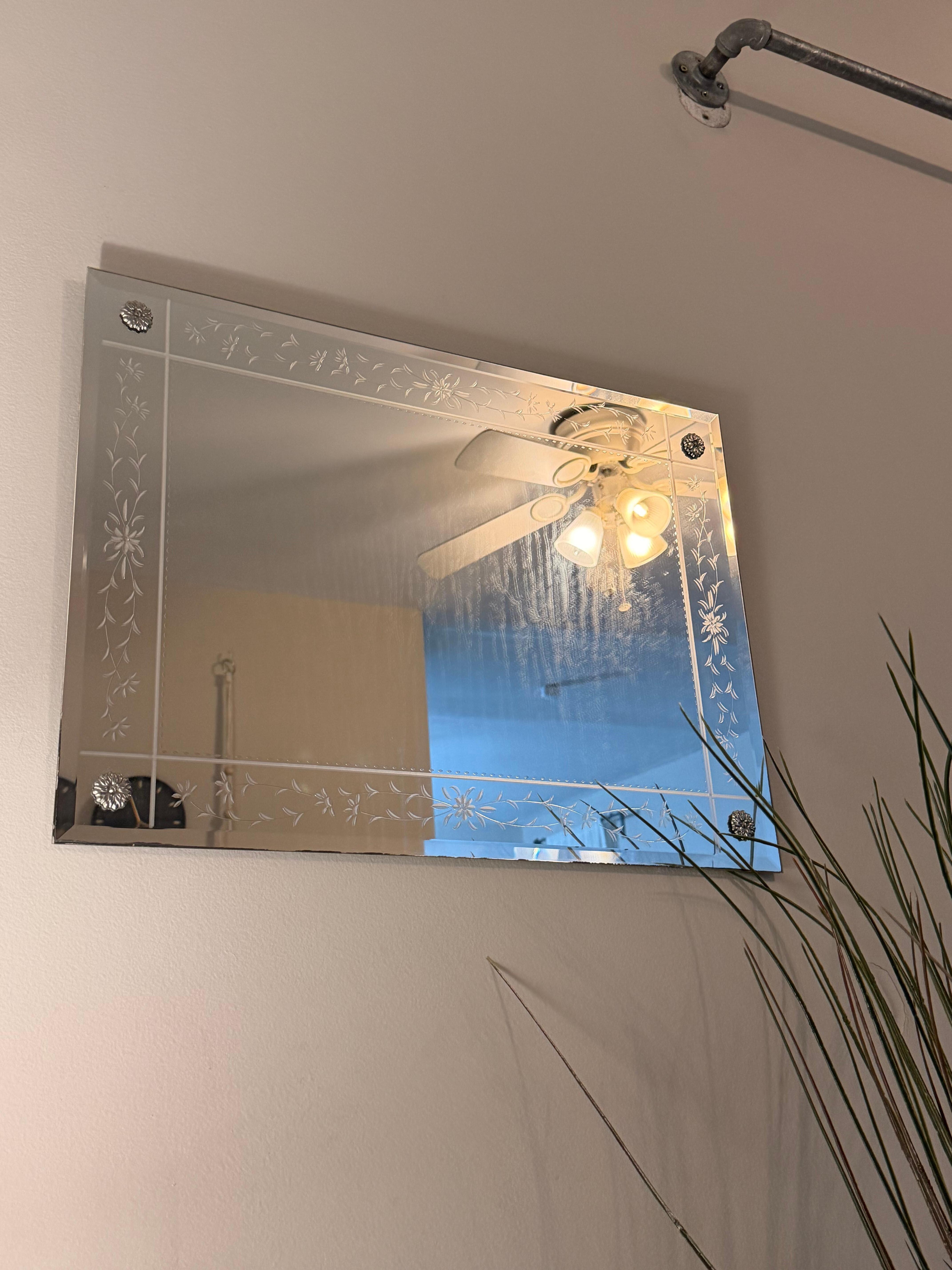 Mirror was very nasty and streaky.