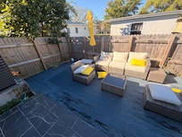 Outside not an area to enjoy. Off primary bedroom. Poor surroundings. Not well kept.