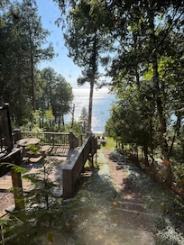 View down to the water