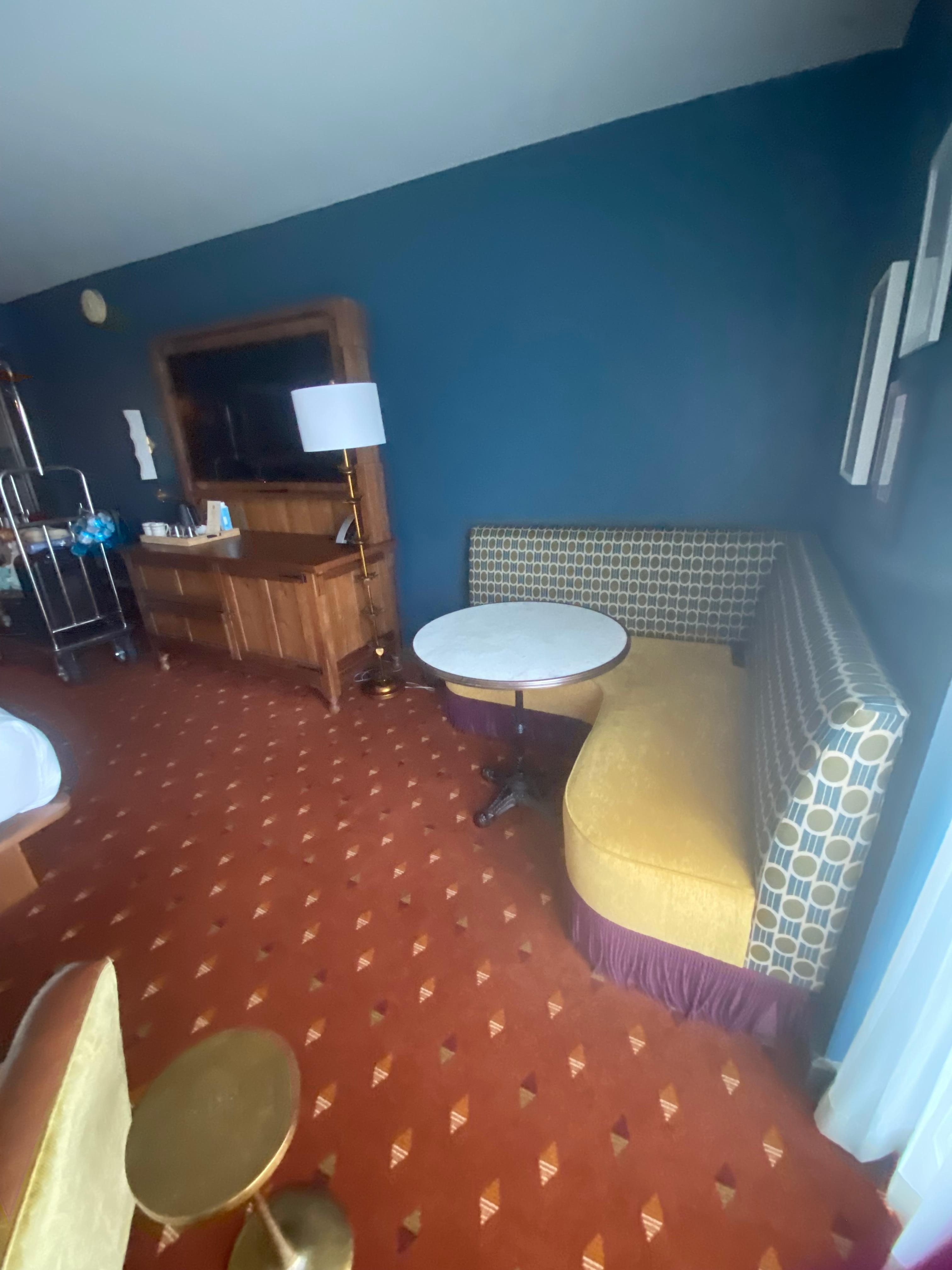 Dining booth in room