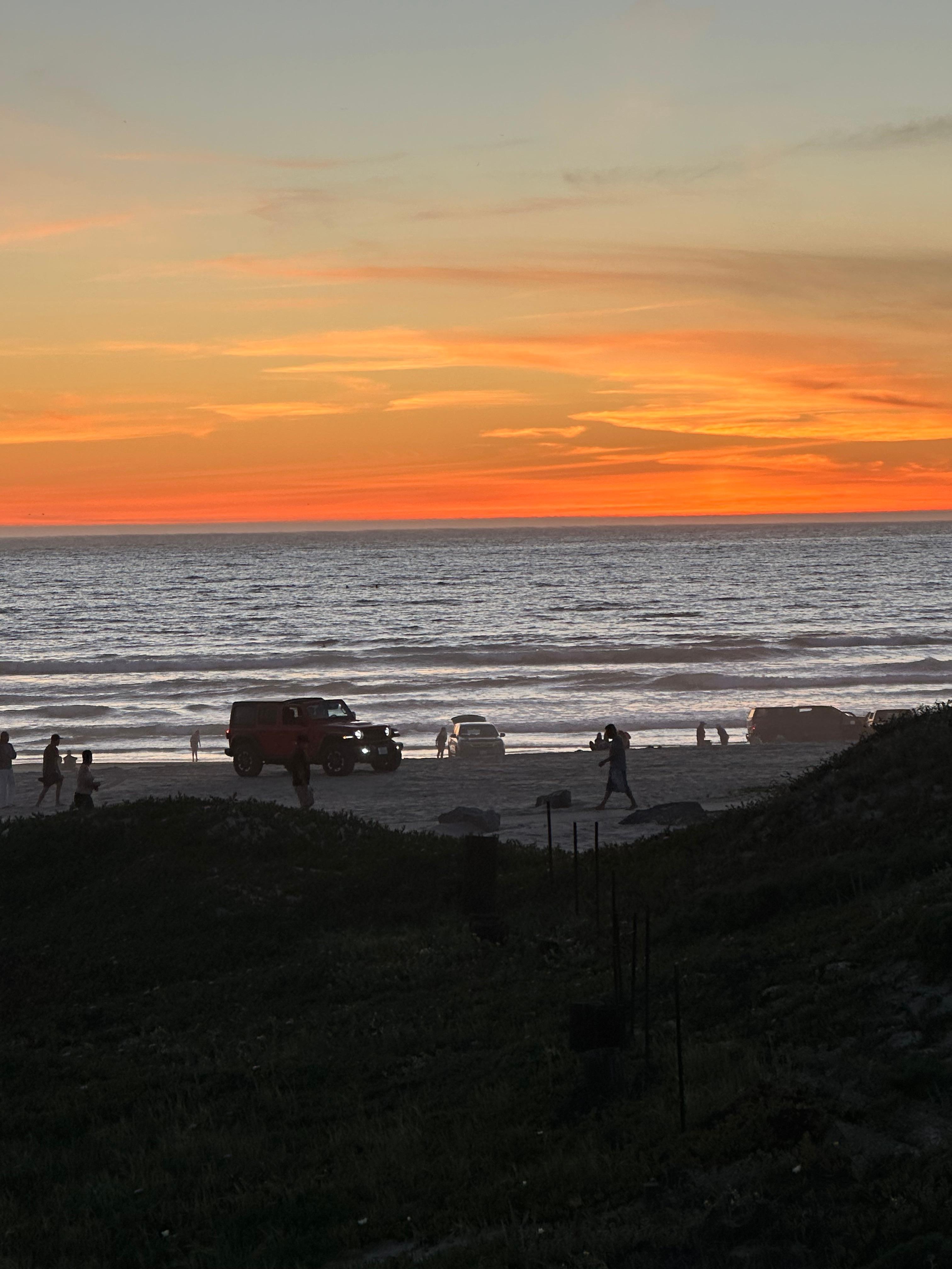 Sunset from in front of the house