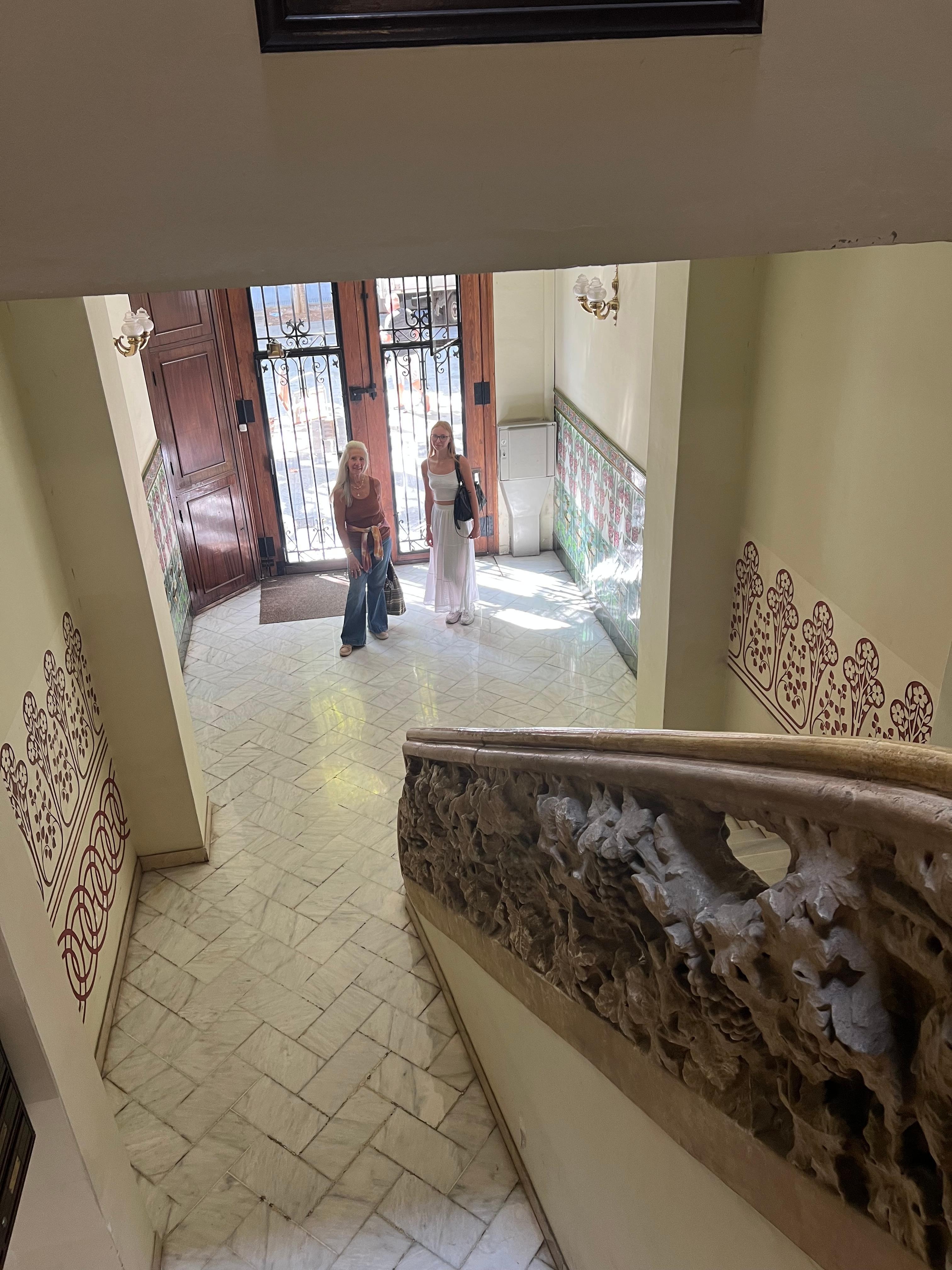 View of lobby from stairs