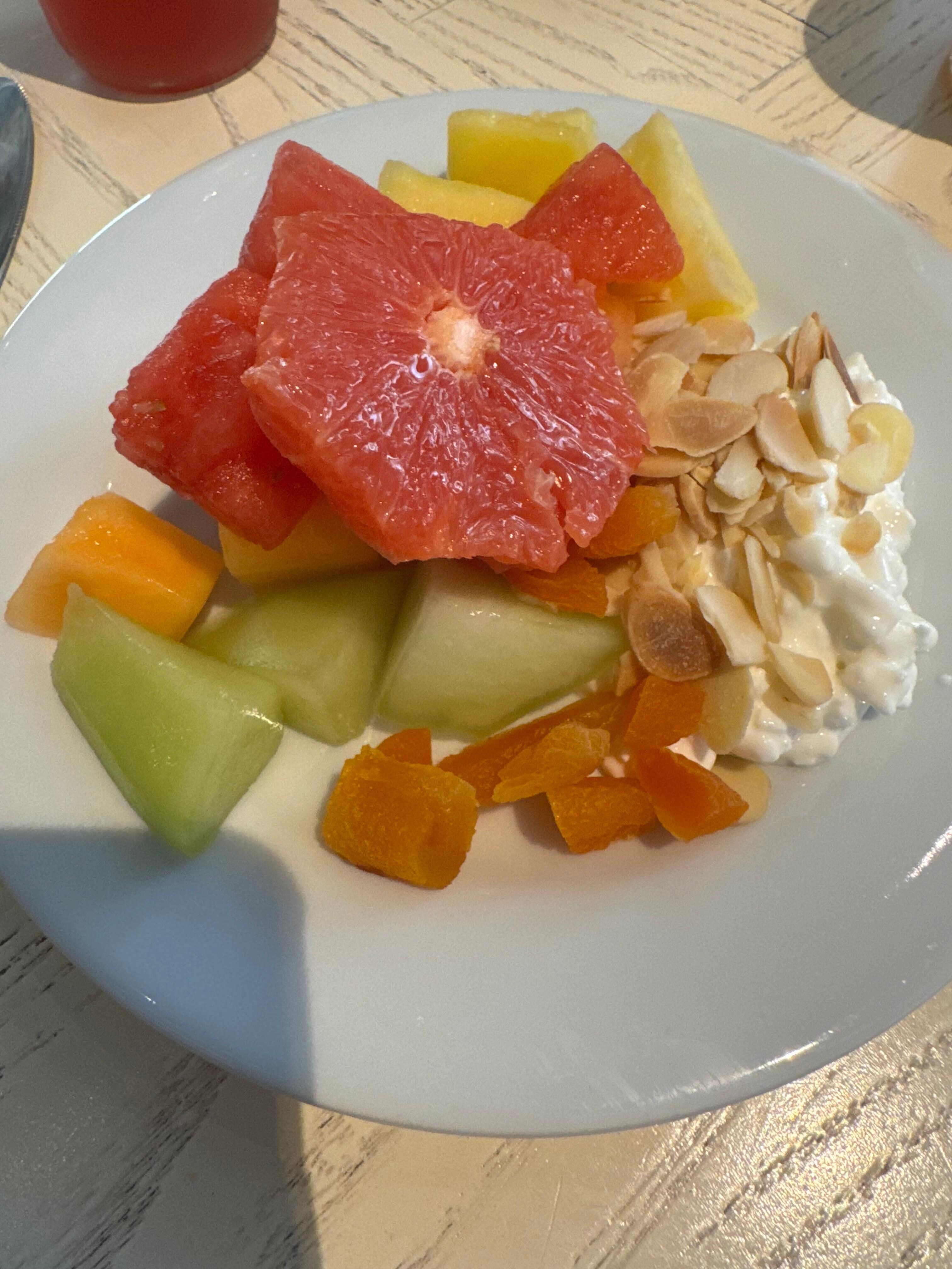 An impressive breakfast buffet with really fresh fruits and delicious food! Great service and high quality food in all of the resort restaurants! 