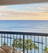 View from the outside couch! Sunsets were great!