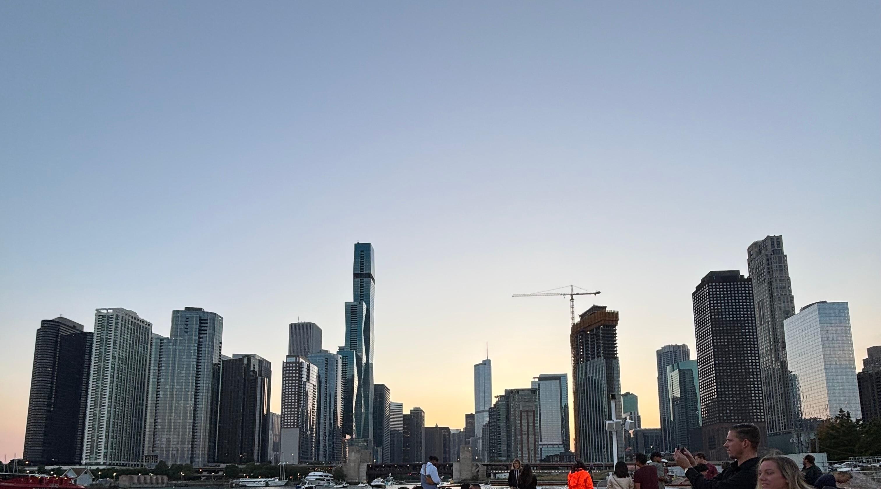 Chicago skyline from right outside the door.