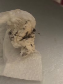 Paper towel used to wipe return air vent