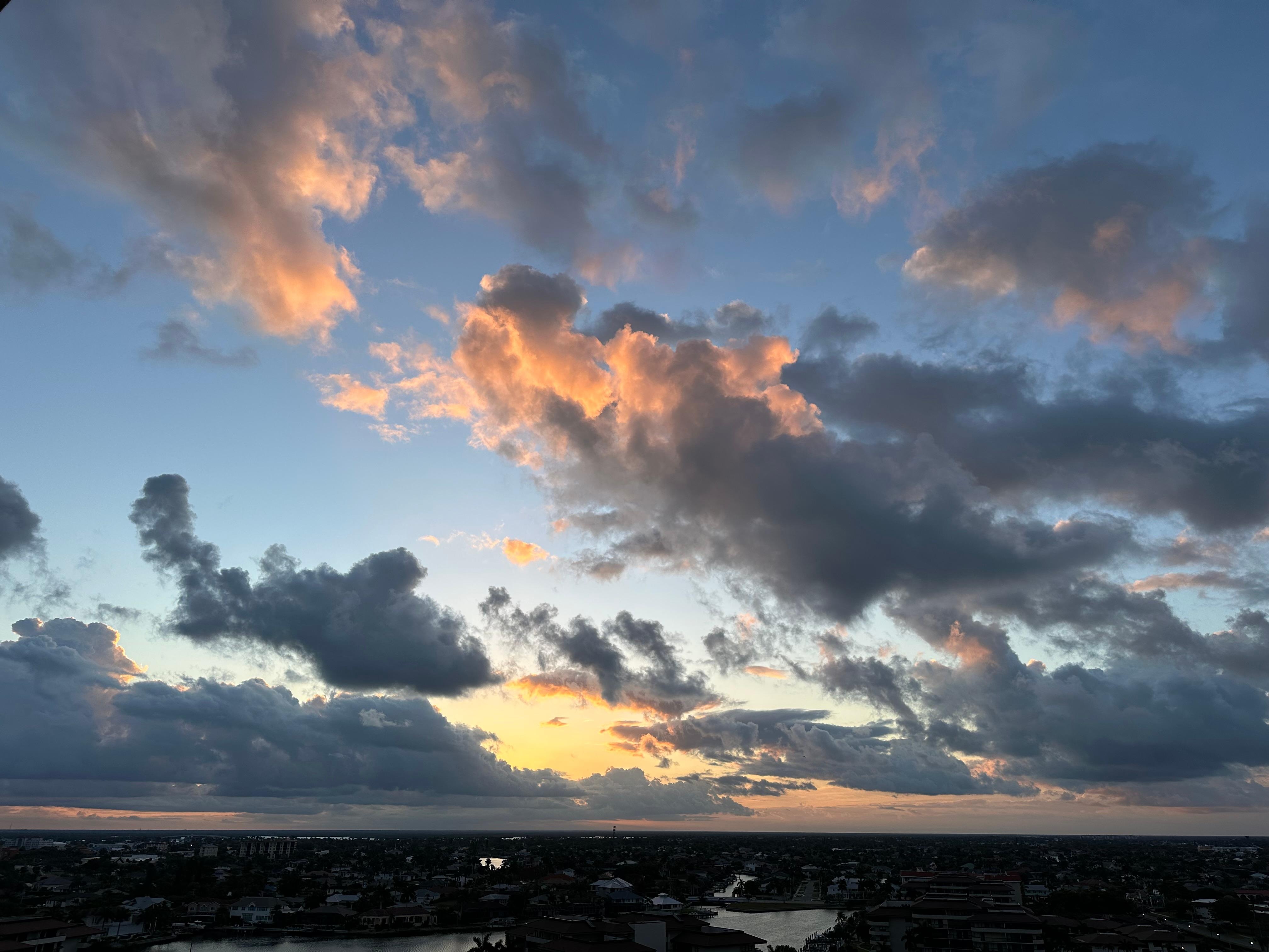 Sunrise from the condo balcony