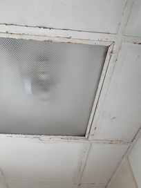 Rusted ceiling fixture