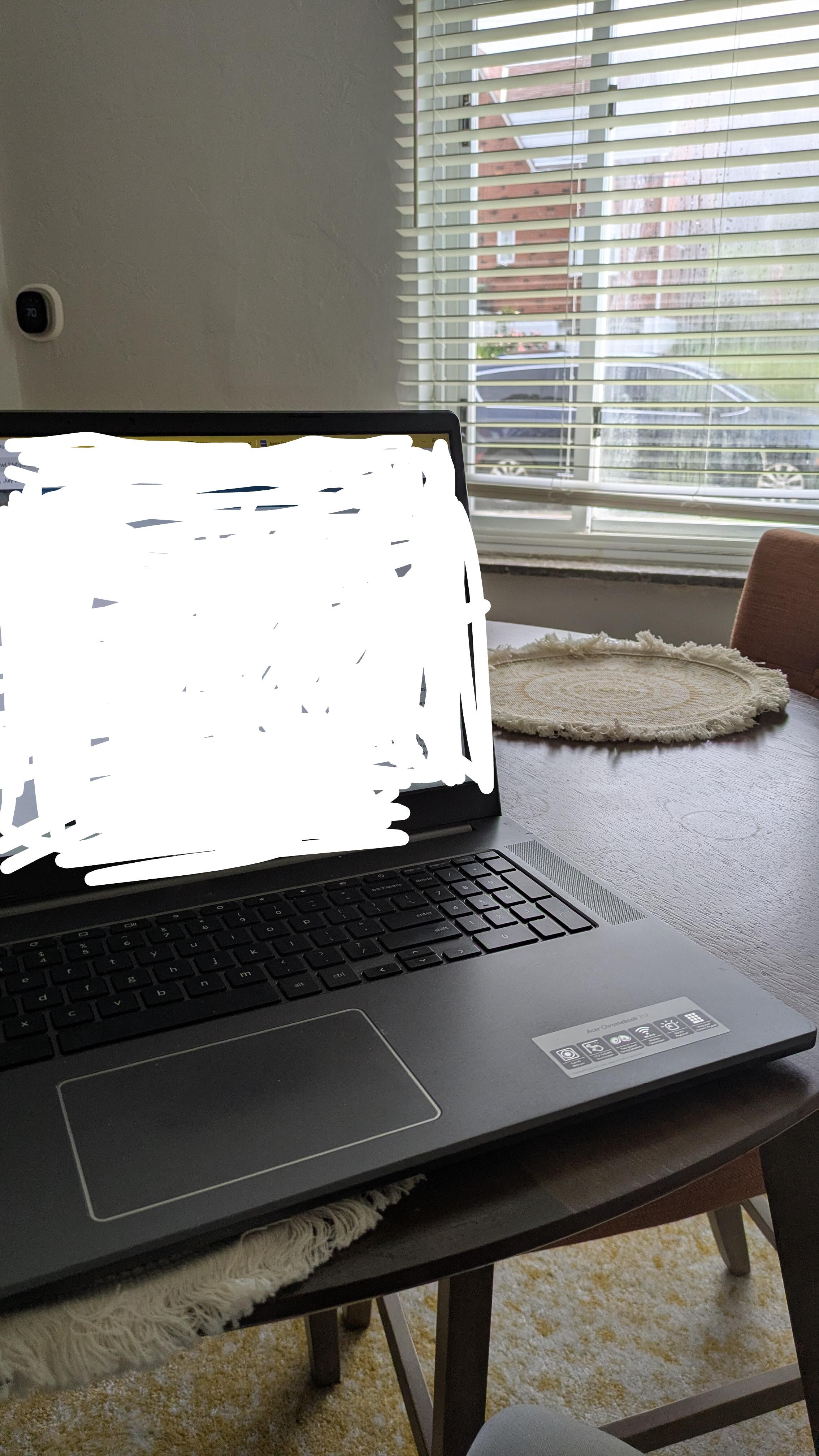 High top kitchen table was a great place to enjoy my coffee and look out the window while doing some work.