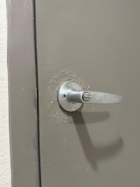 Bathroom door handle repair in our junior suite is an example of the condition of the room.