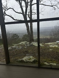 From the screened in porch watching the rain.