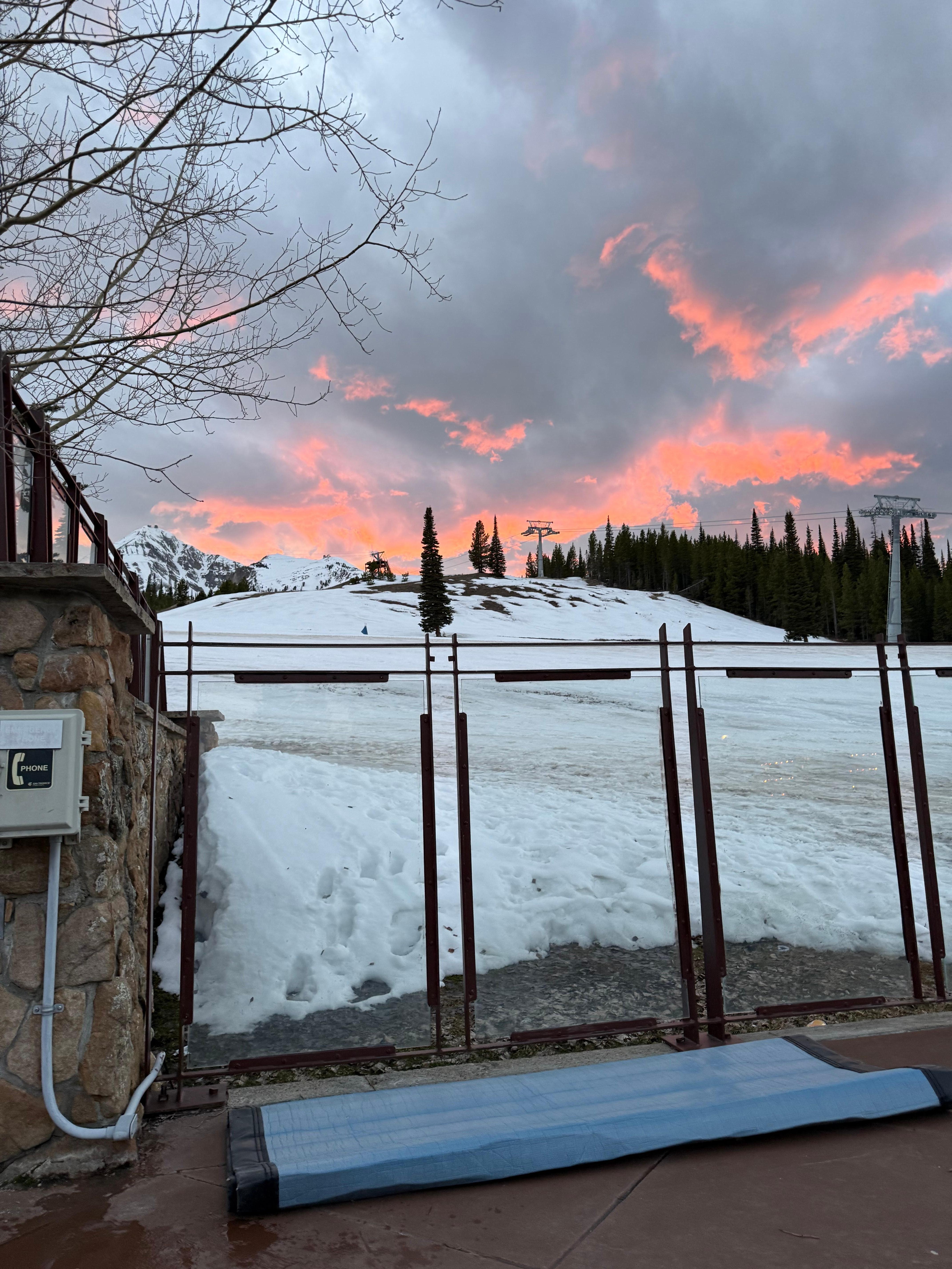View from the hot tub pool area. 