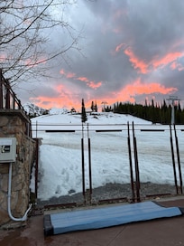 View from the hot tub pool area.