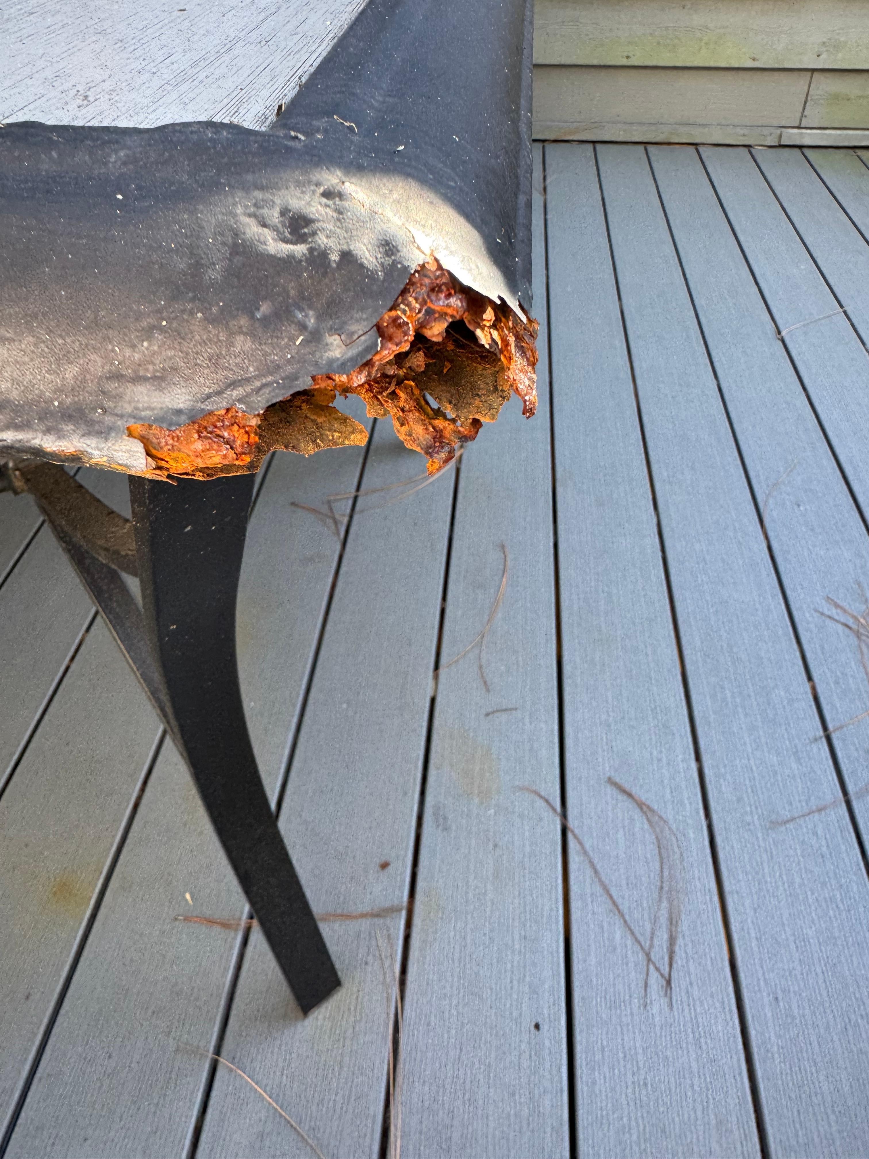 Deck table that needs to be replaced