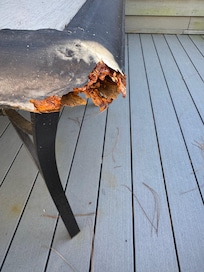 Deck table that needs to be replaced