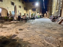 Three restaurants within 25 feet of our front door and two restaurants 500 feet from our front door. A coffee shop at each end of the town that sells gelato drinks and coffee
