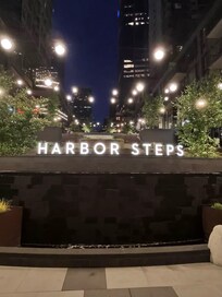 The harbor steps are just outside the lobby and bring you to various restaurants and also down to the waterfront.