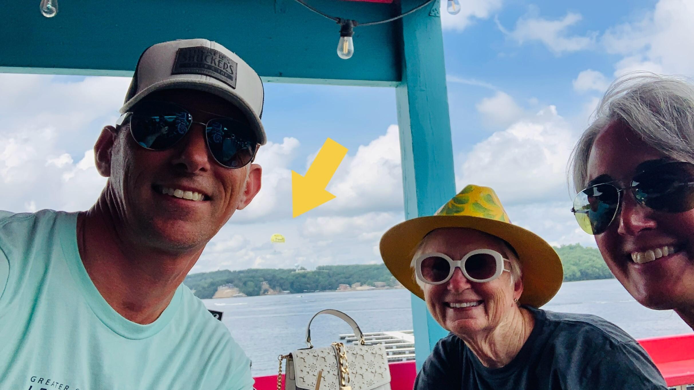 We had drinks at the local pub while watching the kids go parasailing!