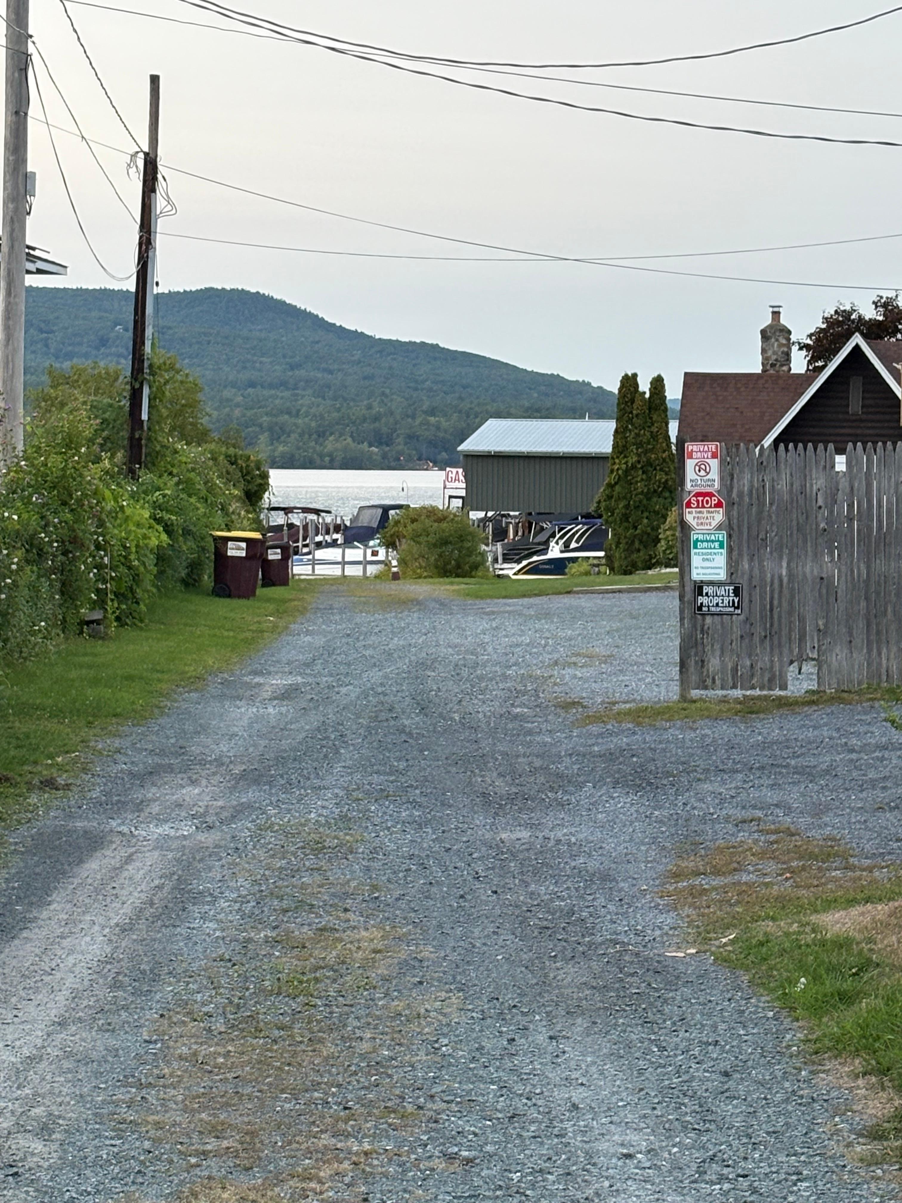 end of drive to right you can see lake