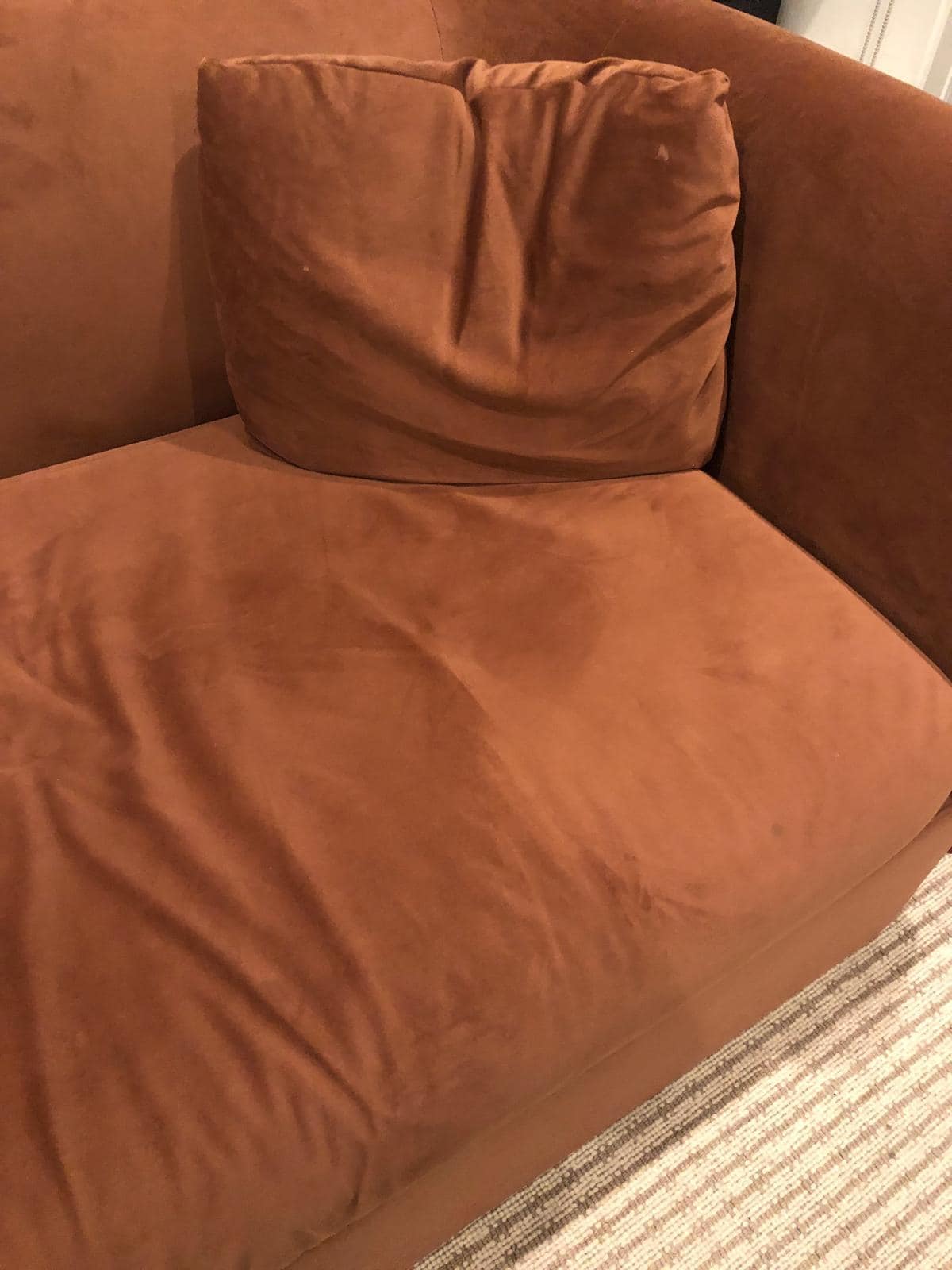 Looks like someone was sitting on lounge before our arrival