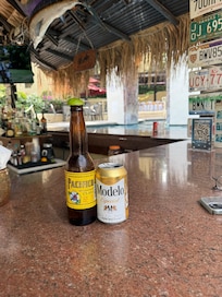 Happy Hour at the pool bar right on the property.
