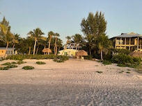 Looking at the cottage from the dune/beach access.