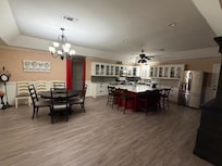 Huge kitchen and dining space