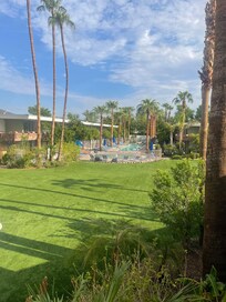 Another open and clear space with the pool in the distances. Towels poolside were provided as well for guest.