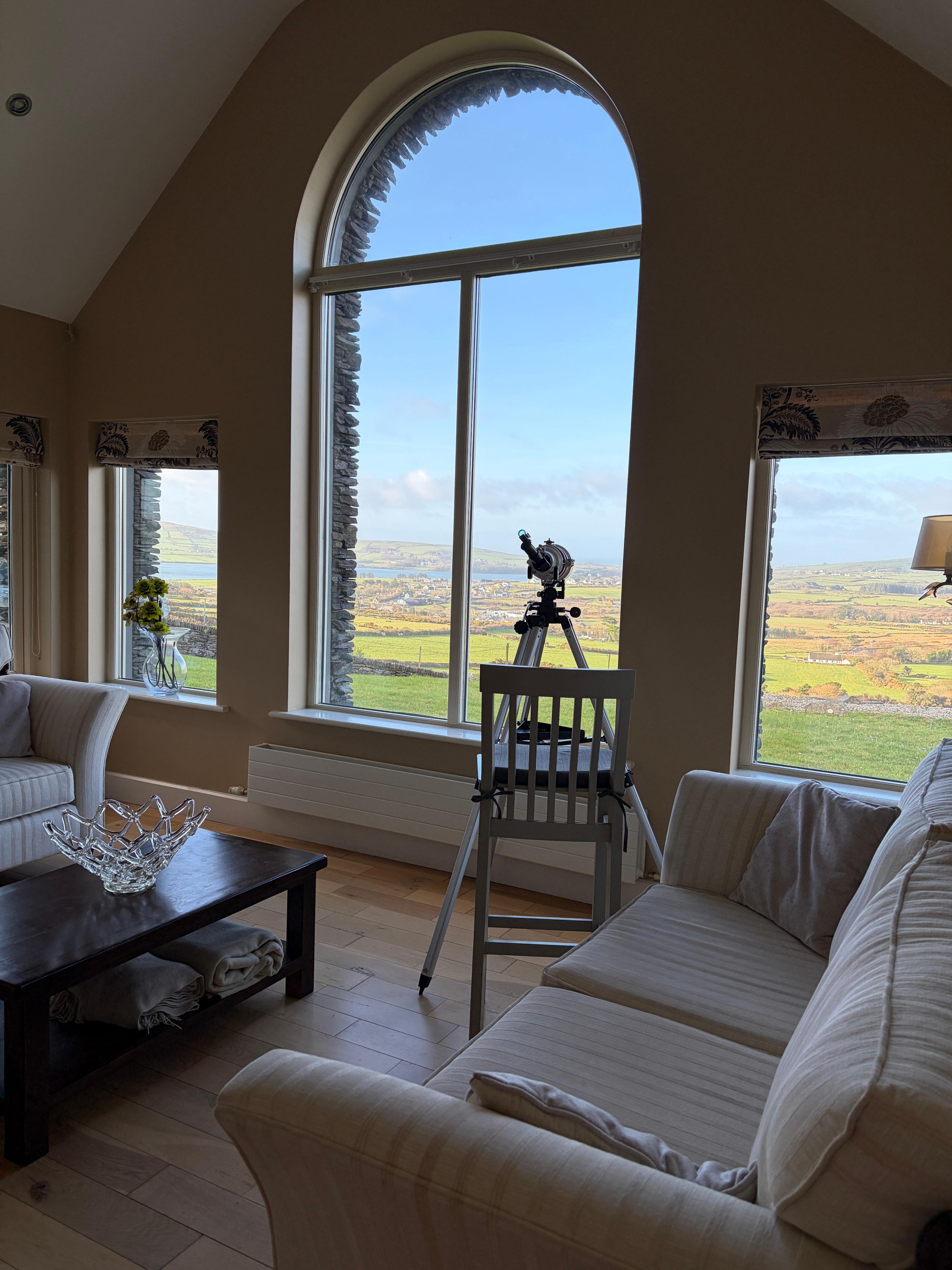 View from inside of the home on a beautiful morning