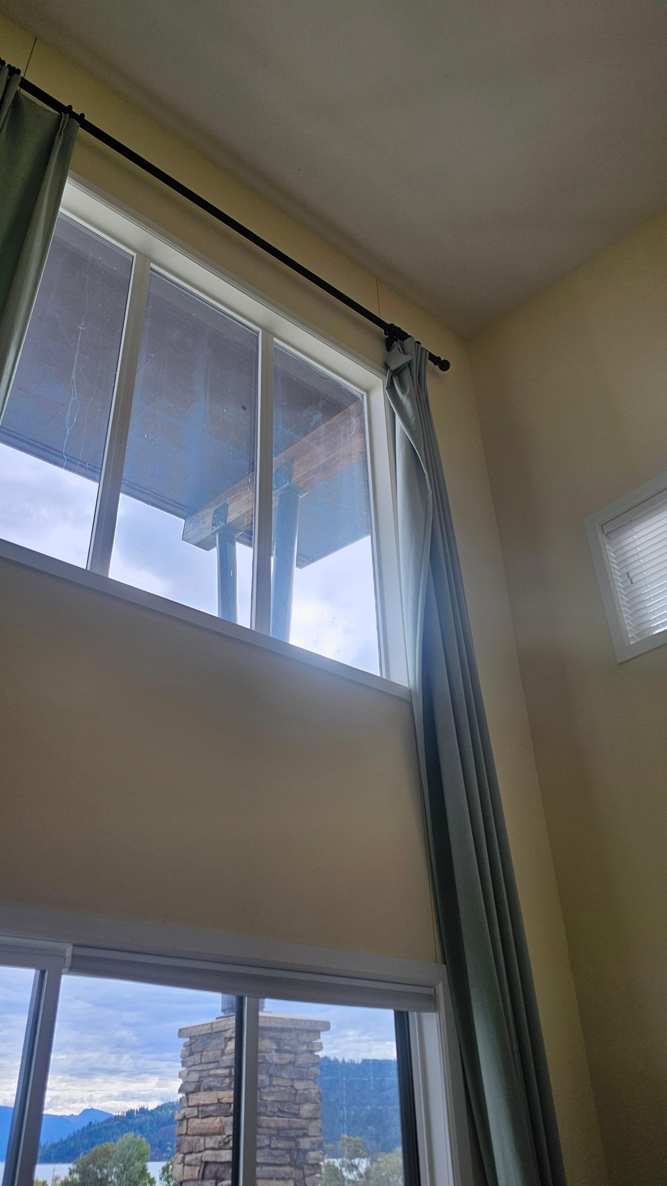 Curtain is off of the rings