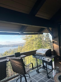 enjoying the BBQ
