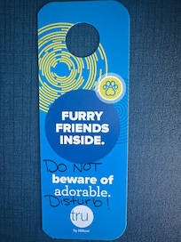 Hotel ran out of DND signs… they made me one for the rest if my stay