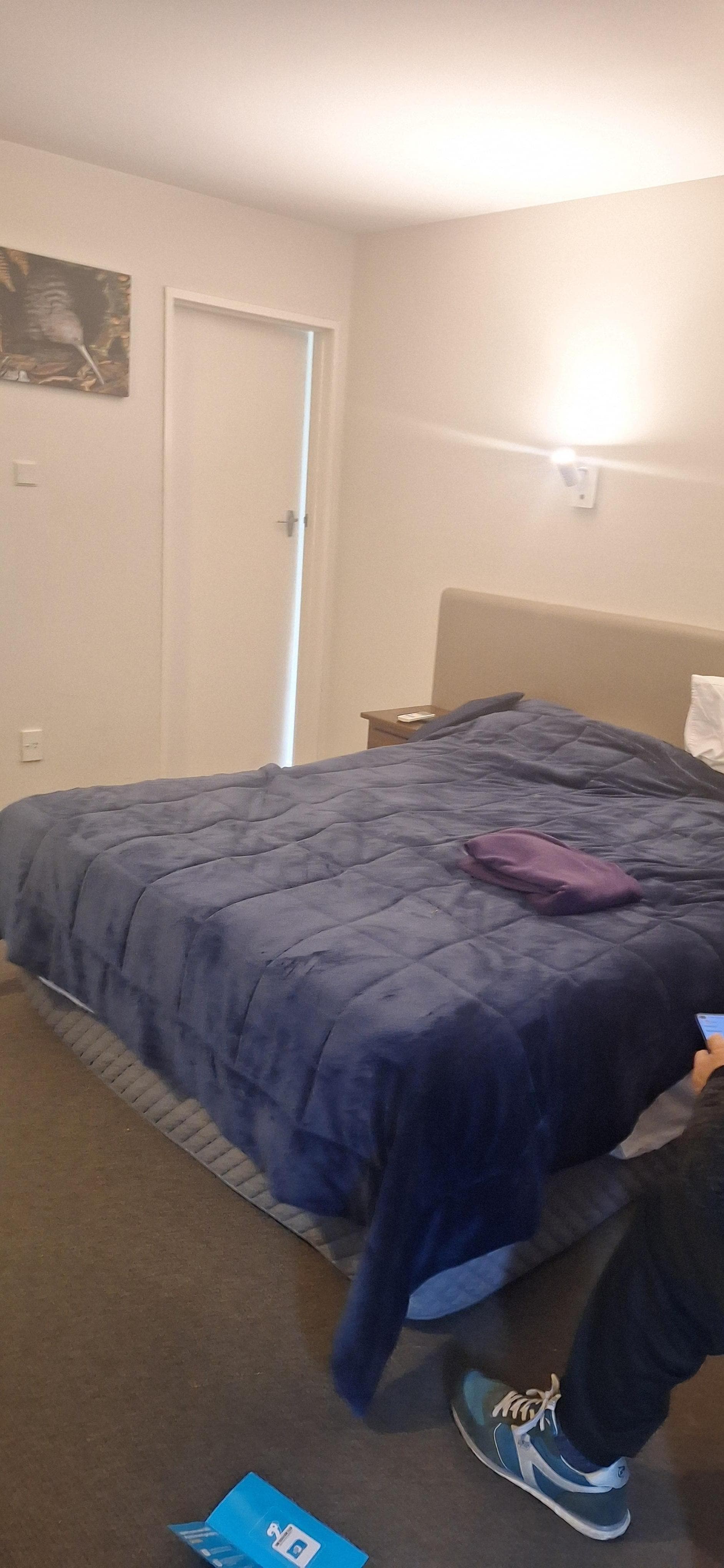 Queen size bed nice but a bit hard