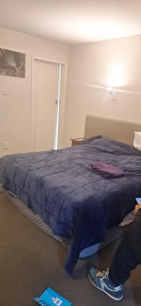 Queen size bed nice but a bit hard