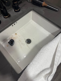 The sink drain was so clogged nothing would go down for 30 mins